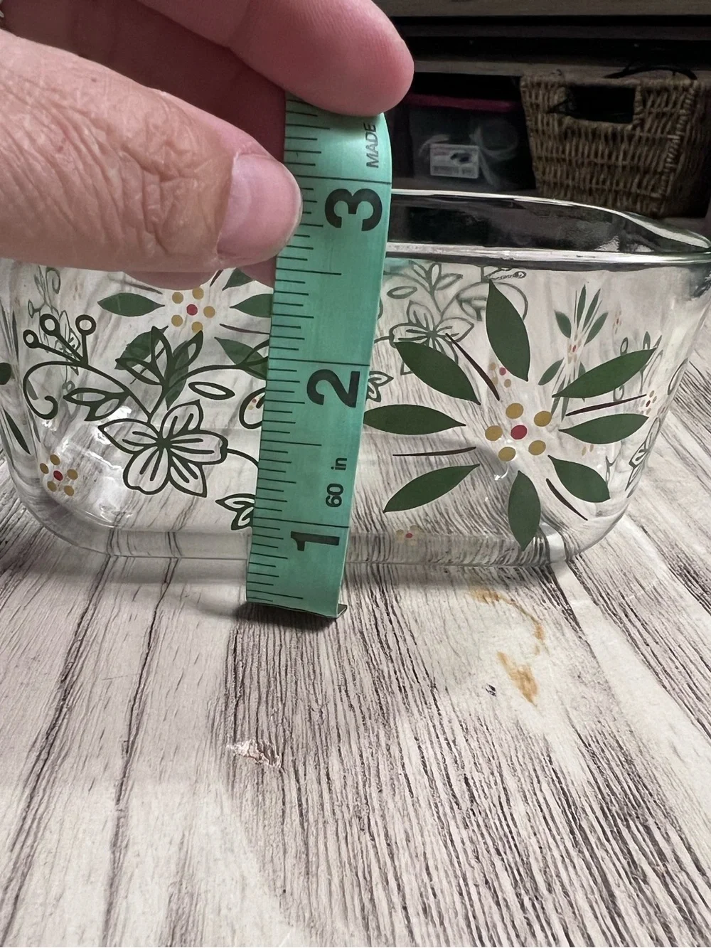 Temp-tations Old World Poinsettia 3 Pc Glass Storage Set Vented Lids